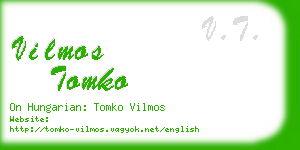 vilmos tomko business card